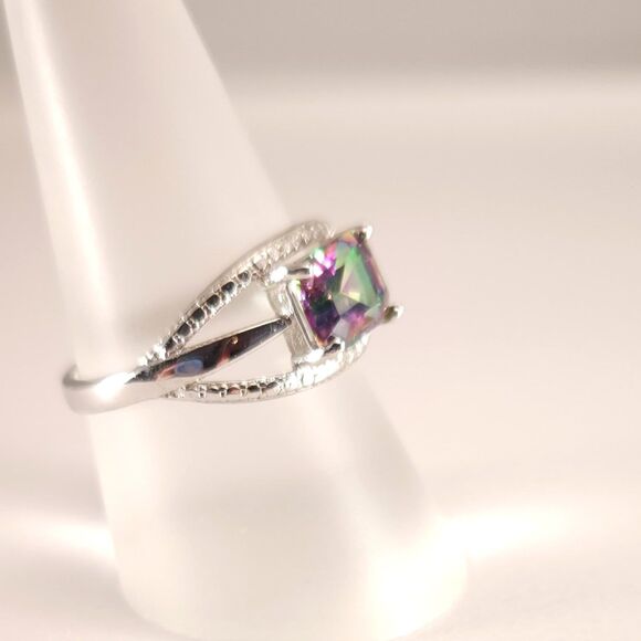 Mystic Gemstone Ring 1.3 Carats SIZE 7-3/4 - Picture 5 of 6